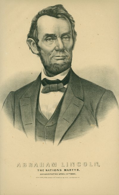 Abraham Lincoln, el mártir de la nación. Asesinado el 14 de abril de 1865. de New York Currier and Ives